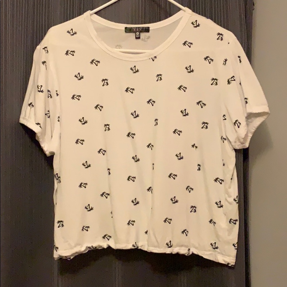 Crop Top Palm Trees Beach Surf
